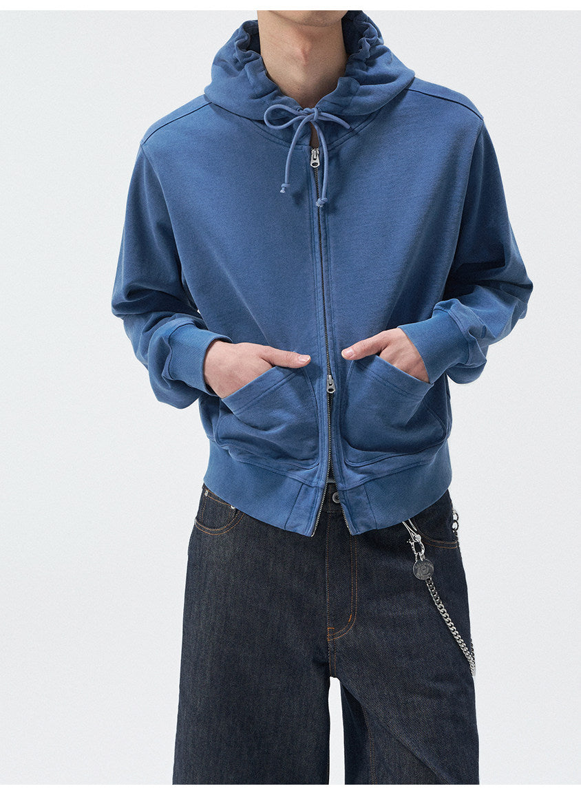 Short-Length Drawstring Sweatshirt