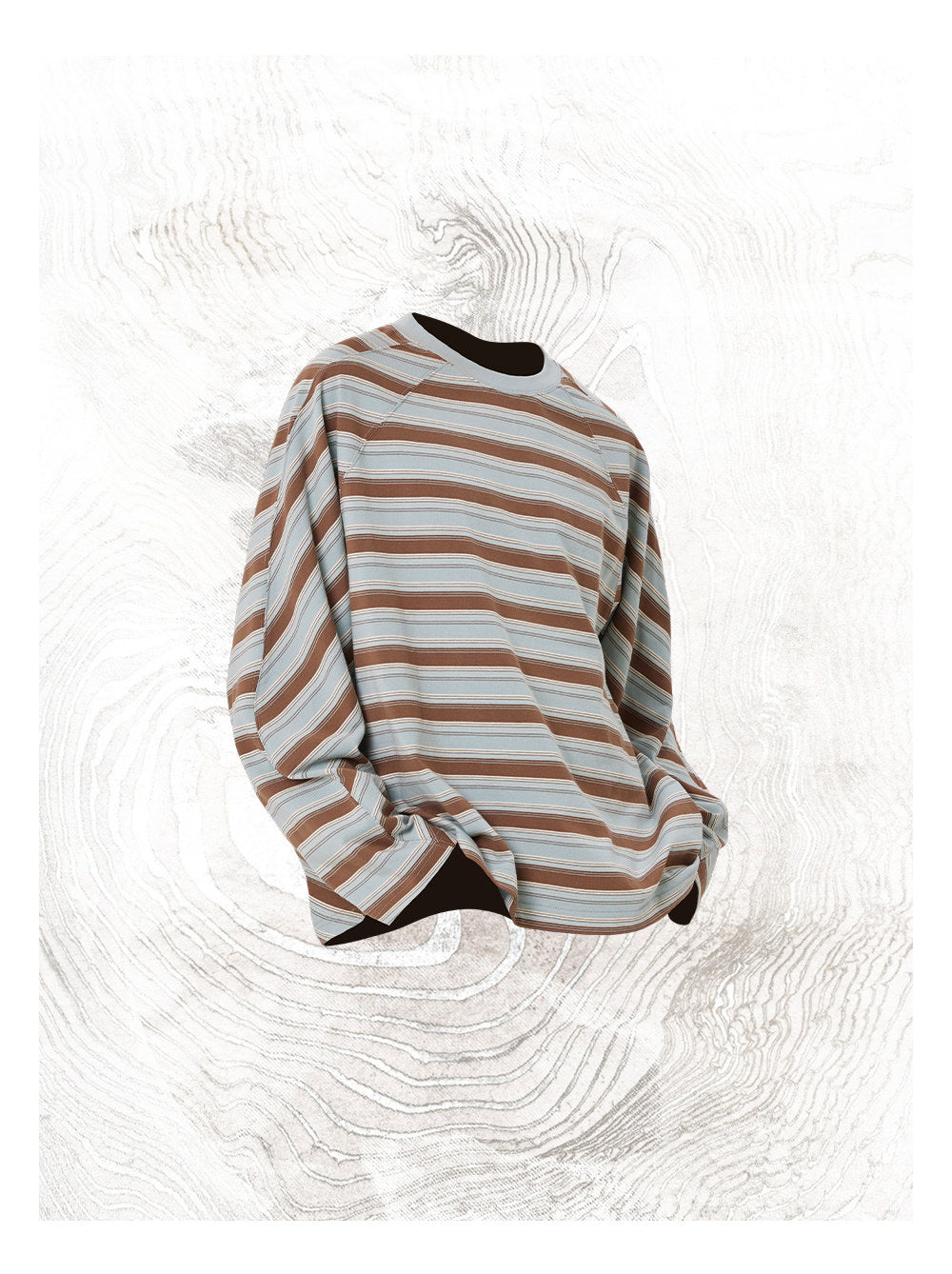 Contrast-Color Striped T-Shirt