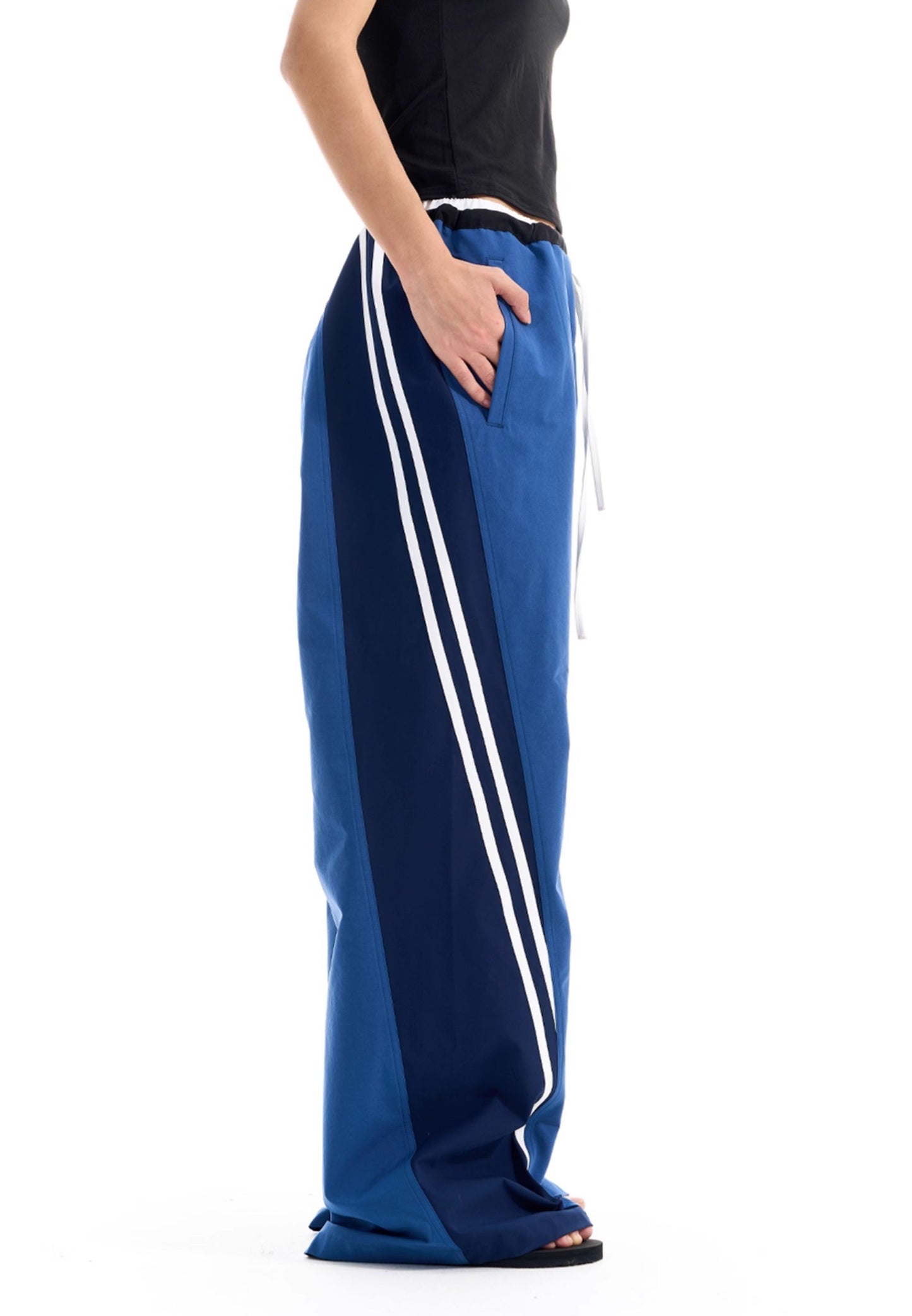Striped Patchwork Casual Pants