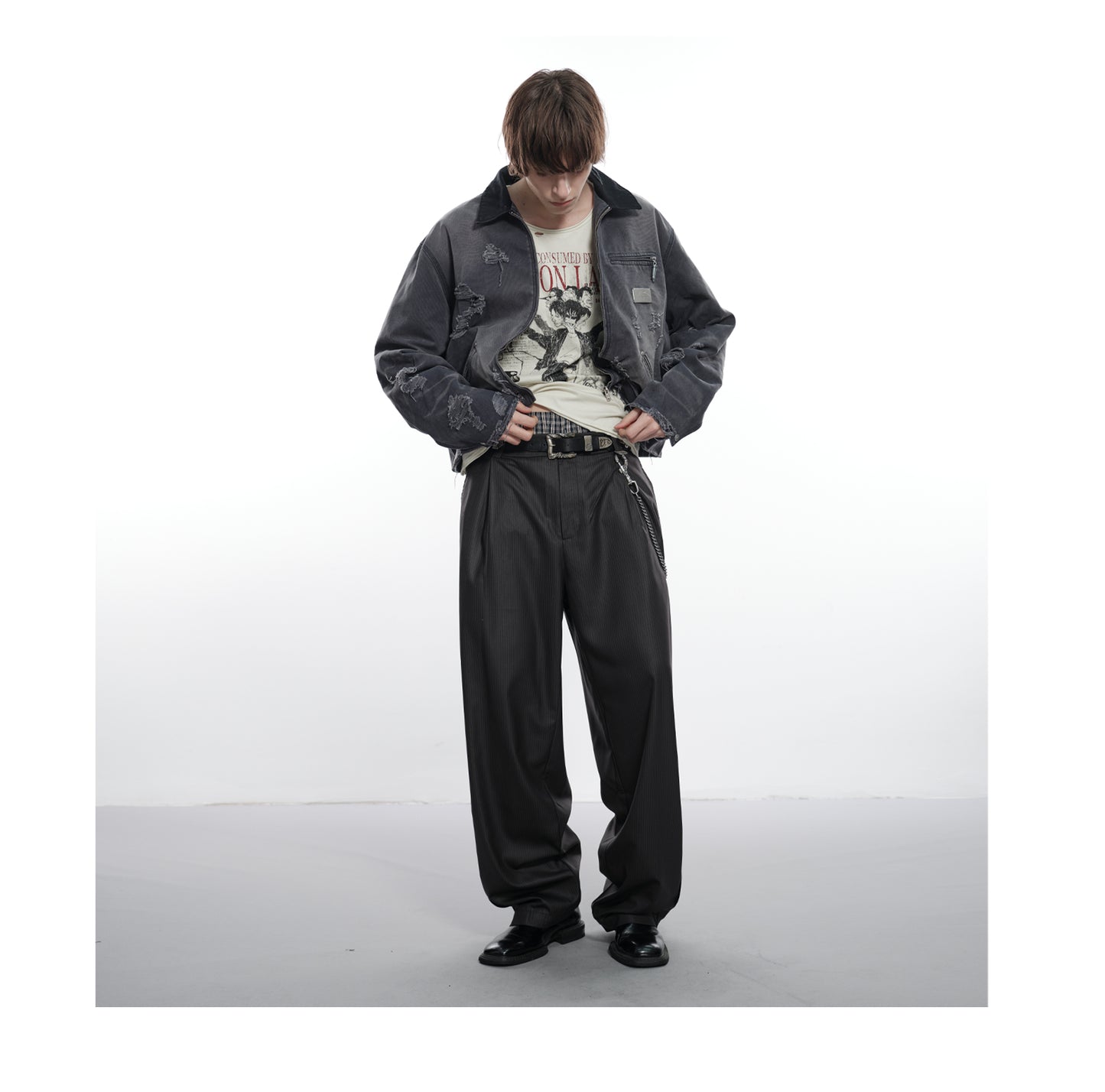 Retro Stripe Straight Pants