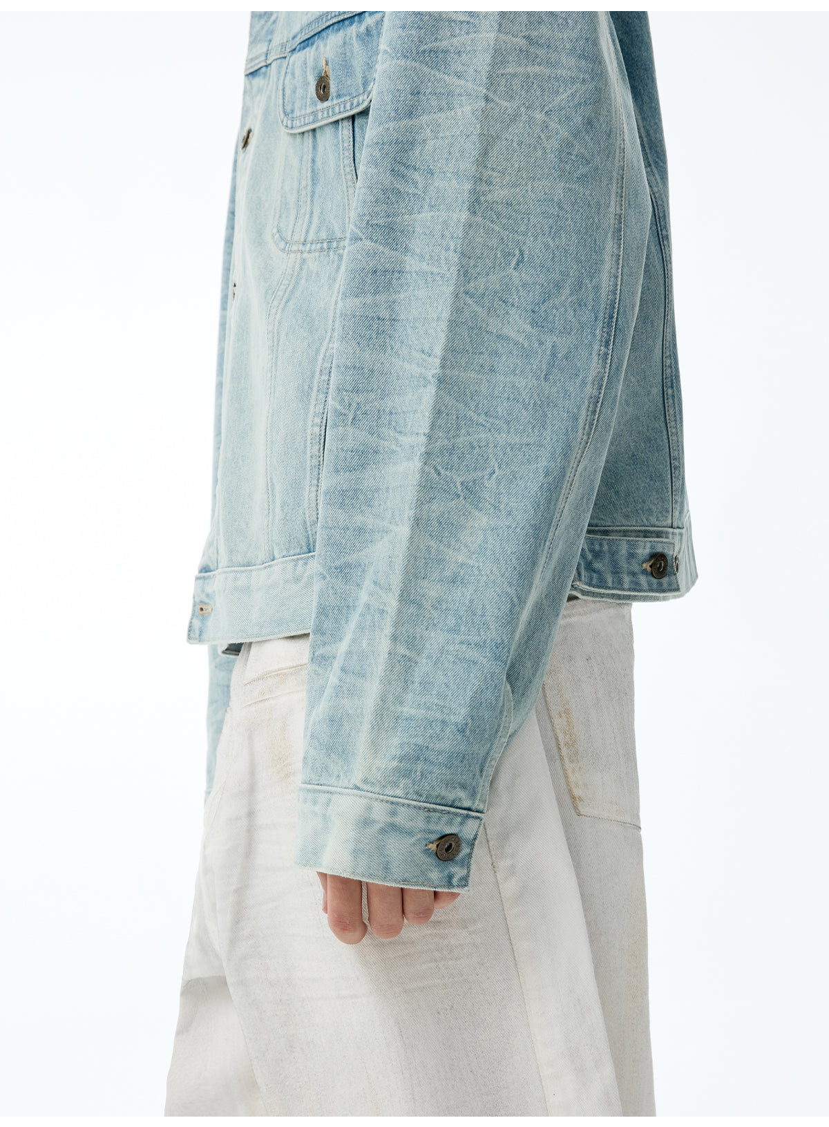 Wash-processed denim jacket