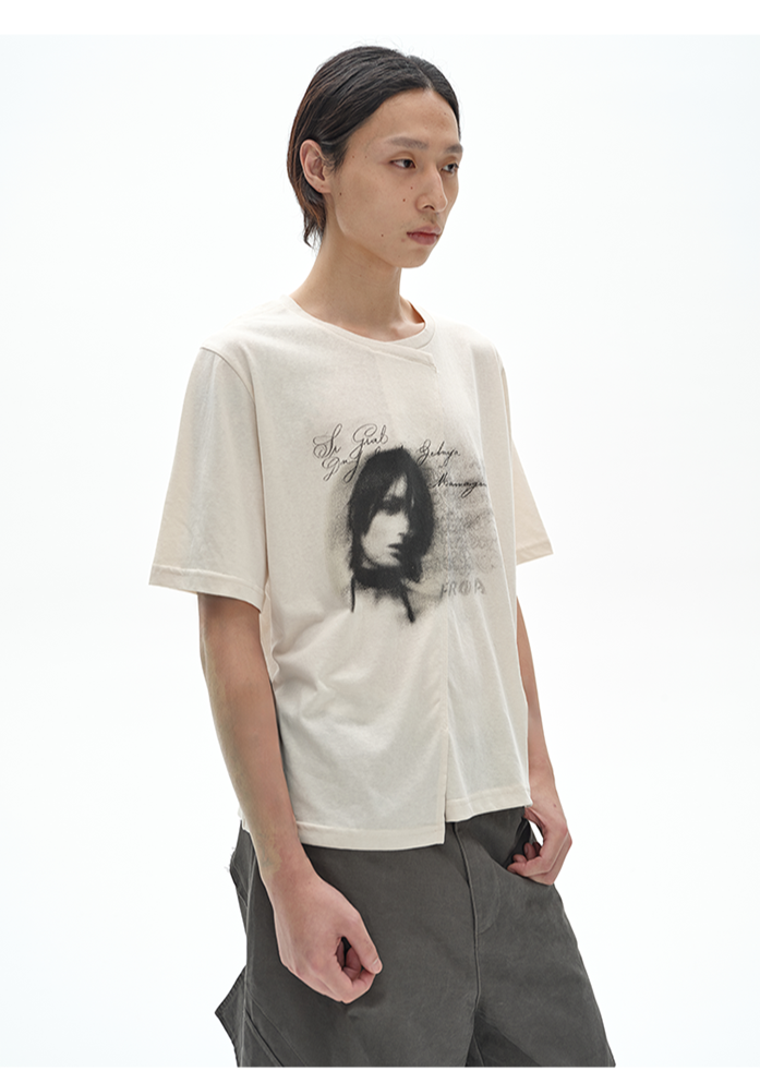 Distressed Print T-Shirt