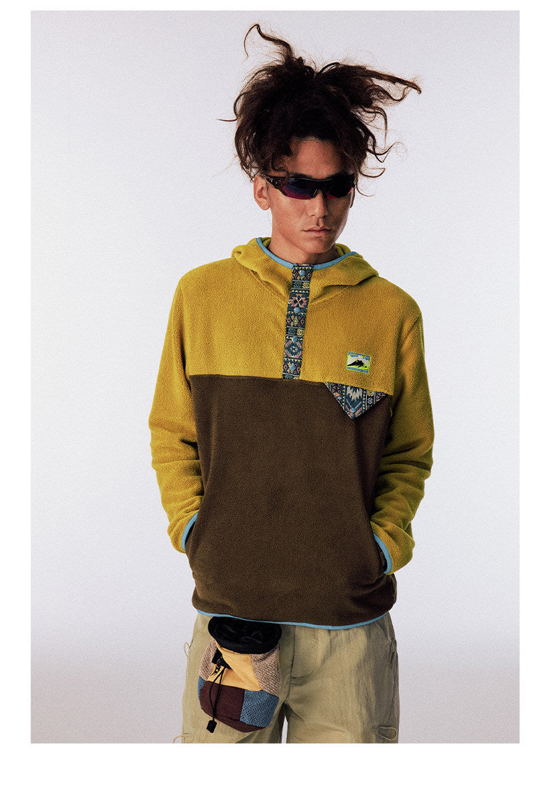 Color Block Hooded Jacket