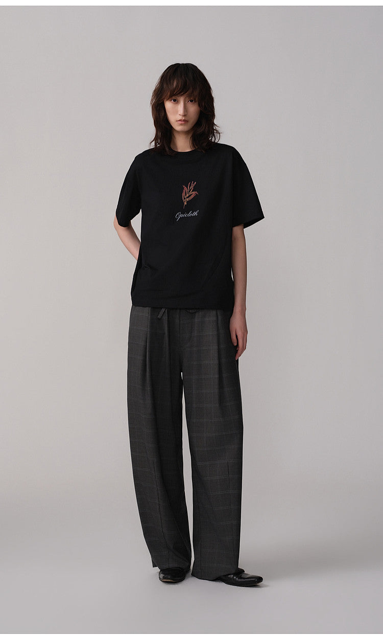 Round-Neck Drop-Shoulder T-Shirt