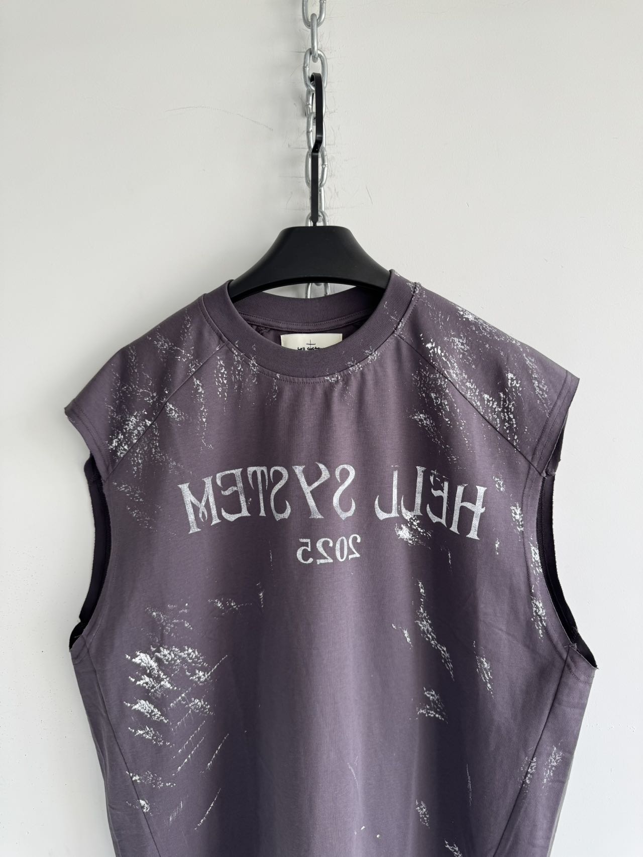 Ink dot loose sleeveless shirt