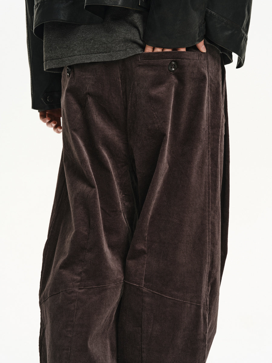 Double-Pleated Casual Pants