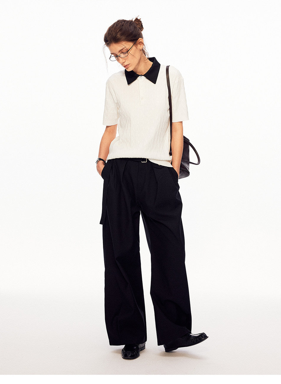 Casual Pants with an Adjustable Waistband