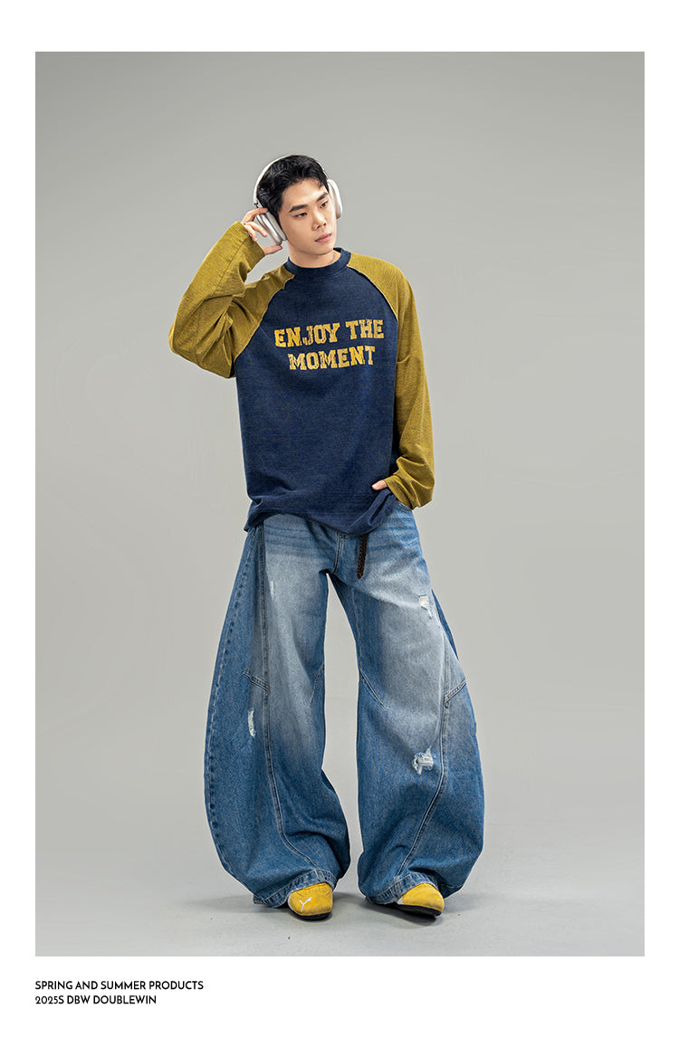 Distressed Raglan T-Shirt