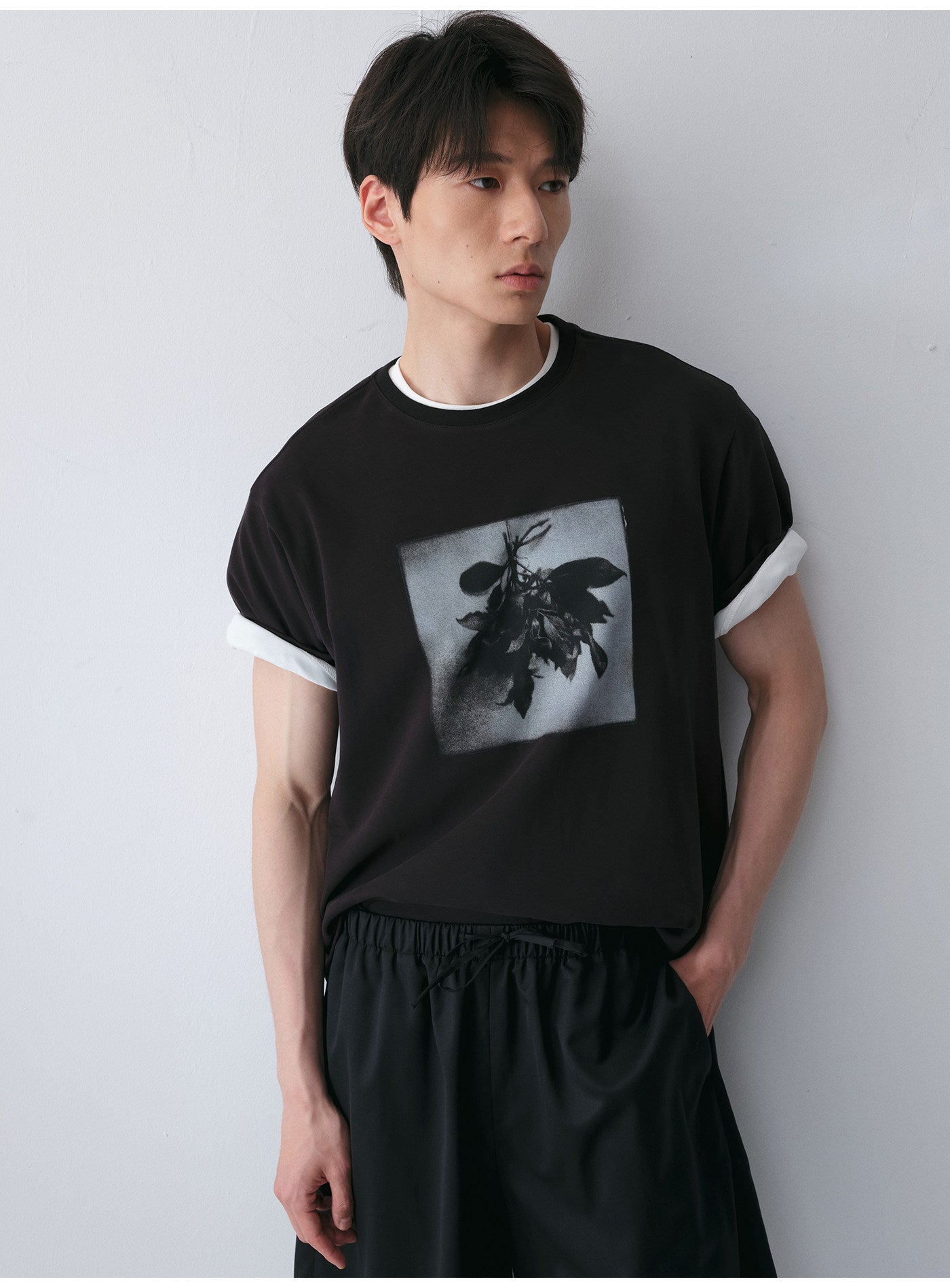 Bouquet Print Crew Neck T-Shirt