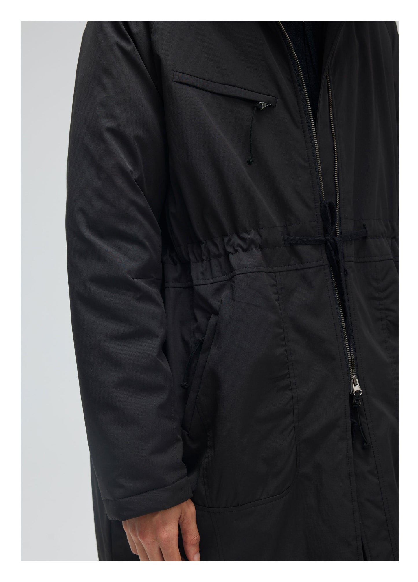 Mid-length Stand Collar Casual Coat