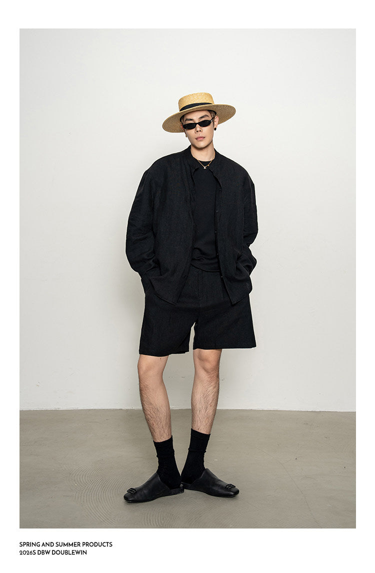 Relaxed-Fit Lightweight Linen Shirt Set