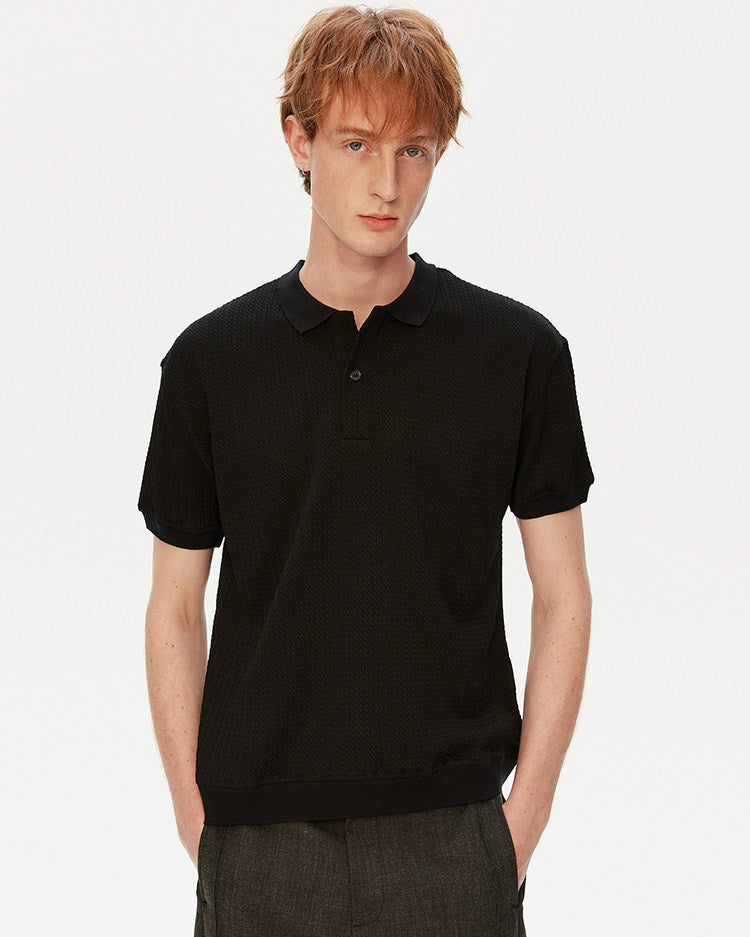 레트로 미니멀리스트 폴로 셔츠