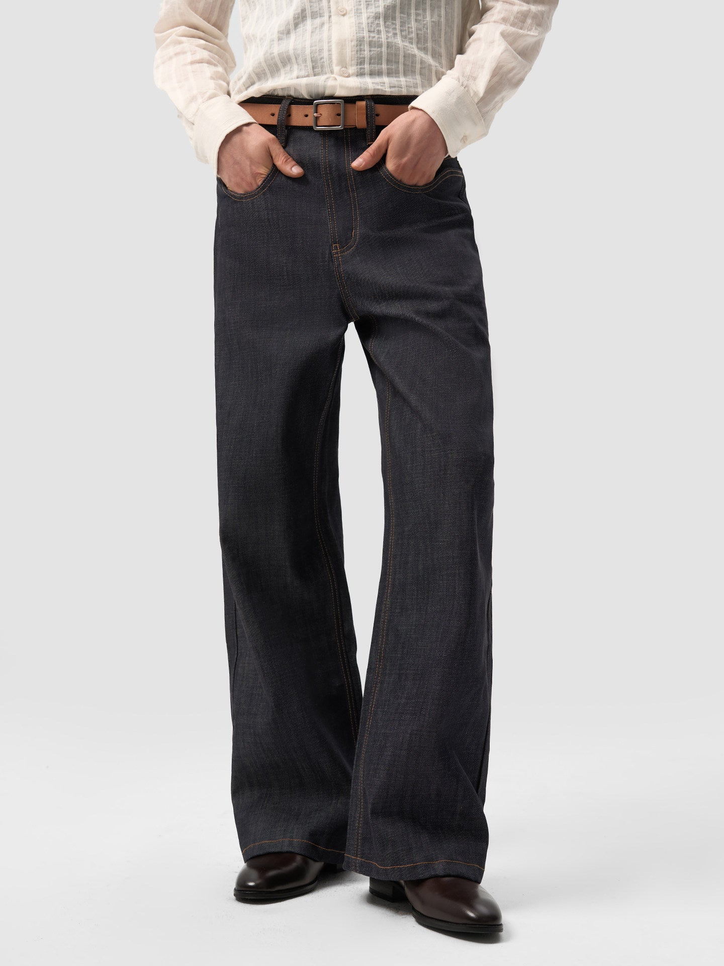 Twist Pocket Denim Pants