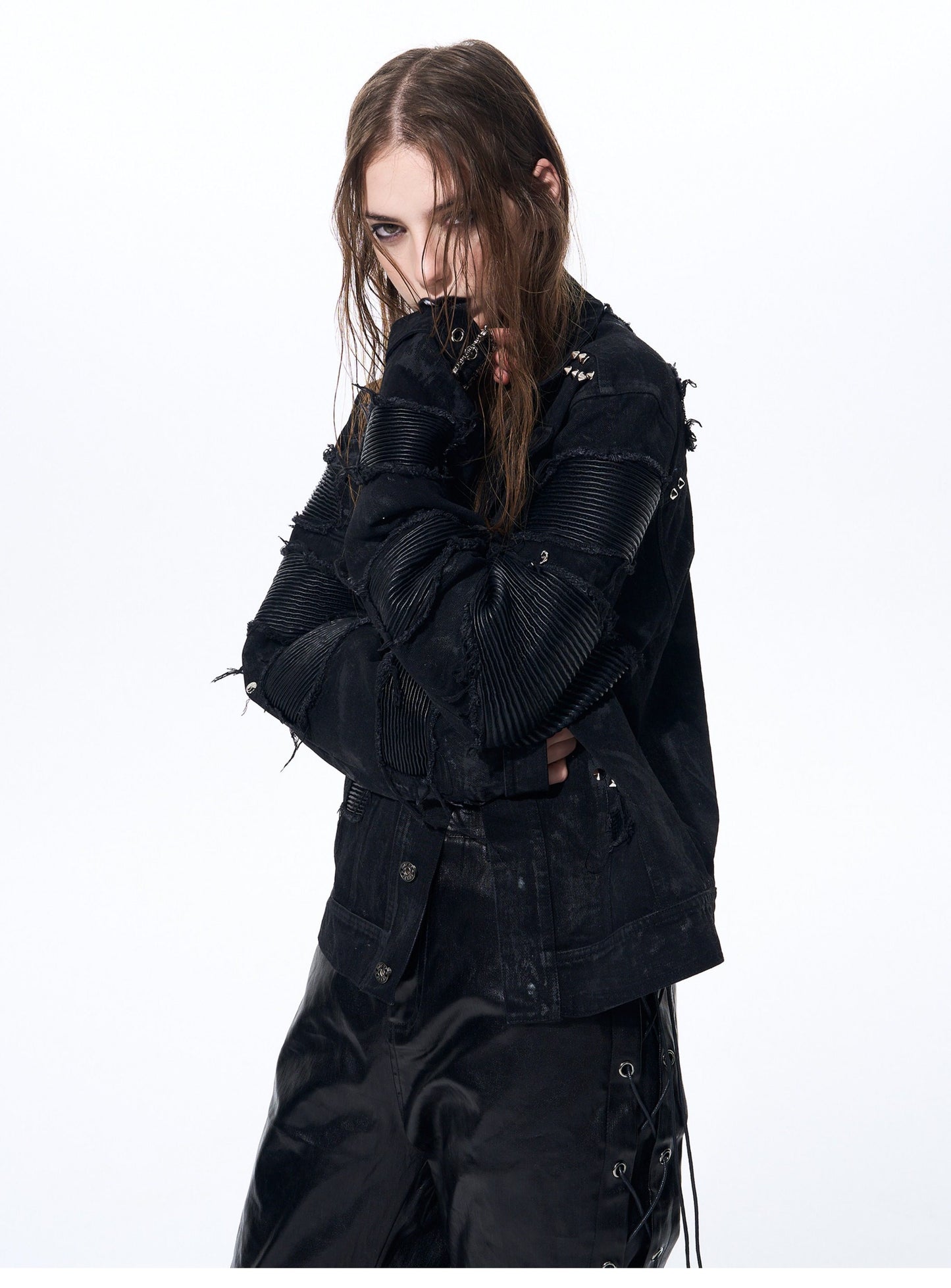 Distressed Wax Denim Jacket