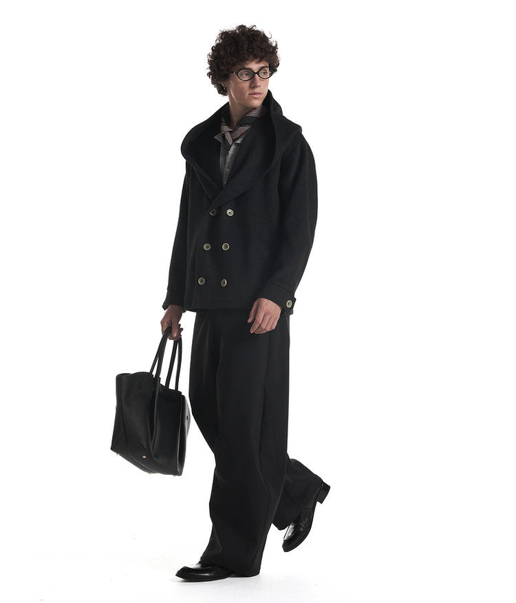Hooded Oversized Wool Coat