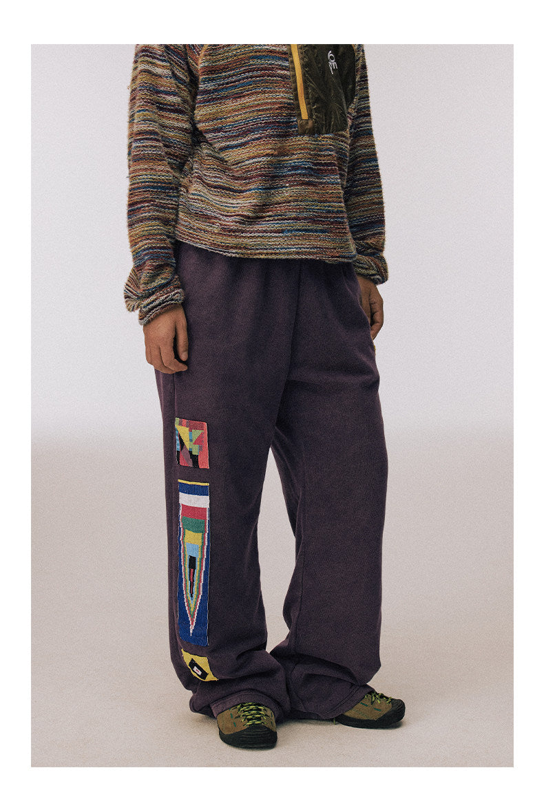 Beaded Flag Flare Sweatpants