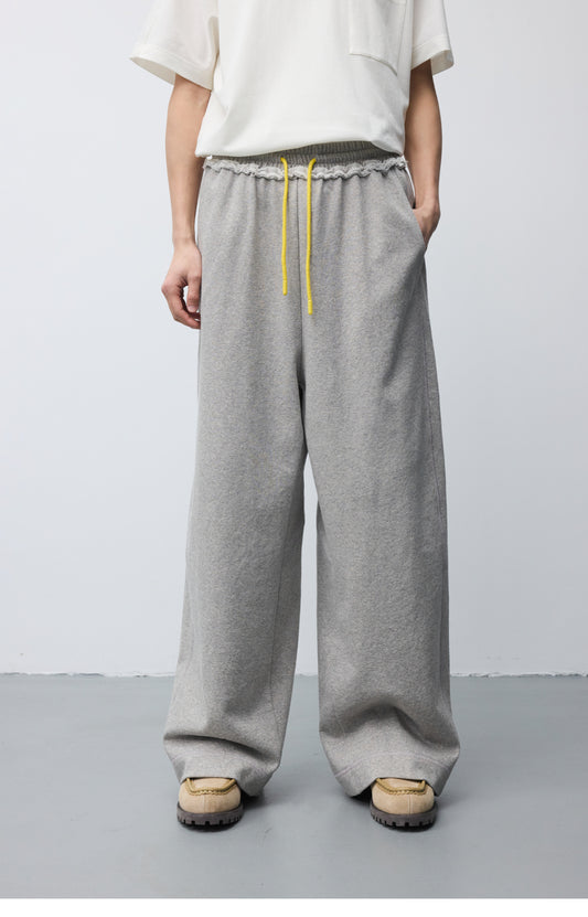 Elastic waist casual sweat pants