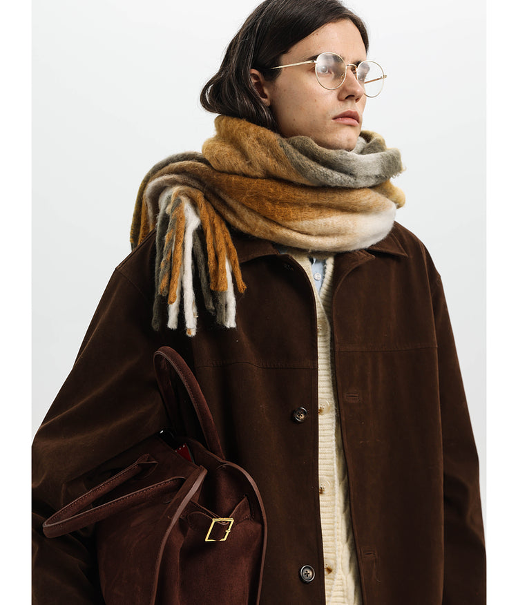 Unisex Damaged Suede Jacket