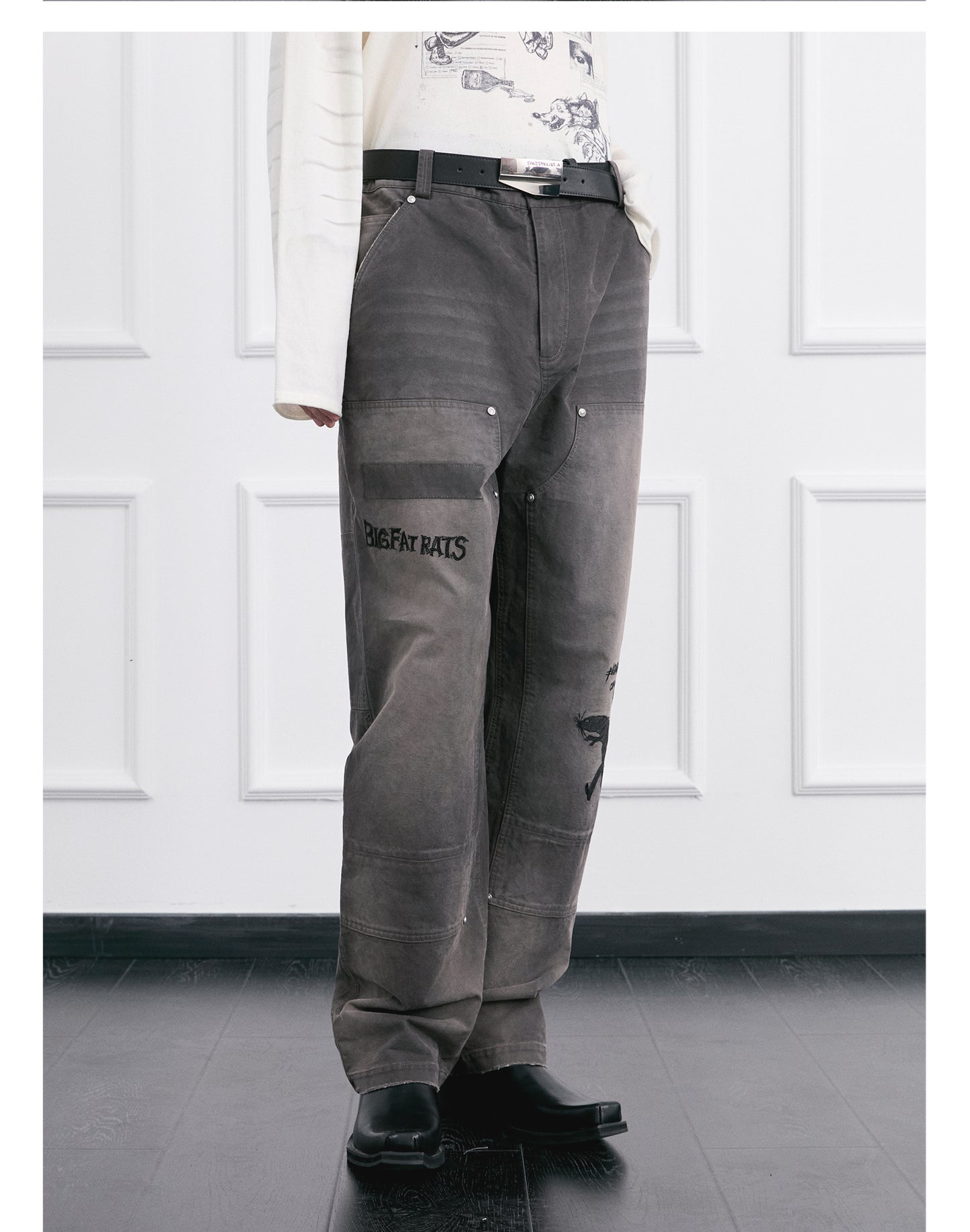 Embroidered Casual Pants