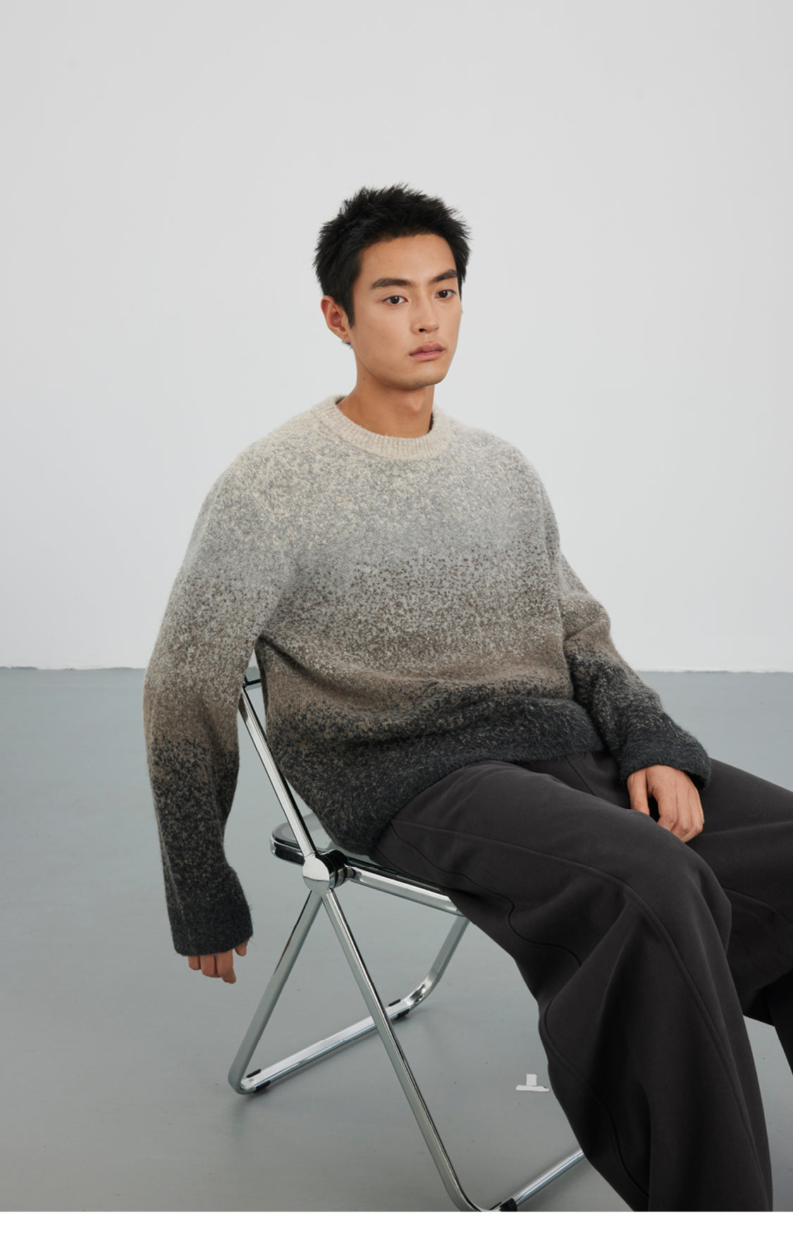 Gradient Crew Neck Sweater