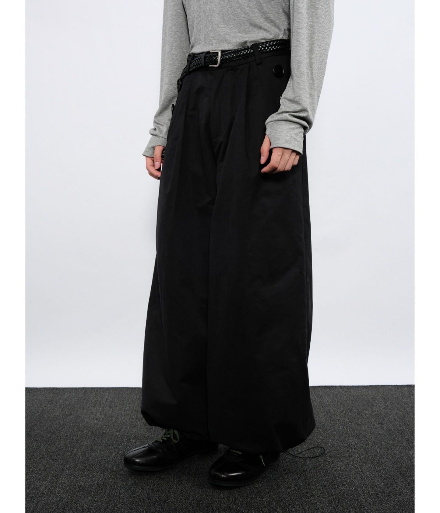 Side Button Casual Pants