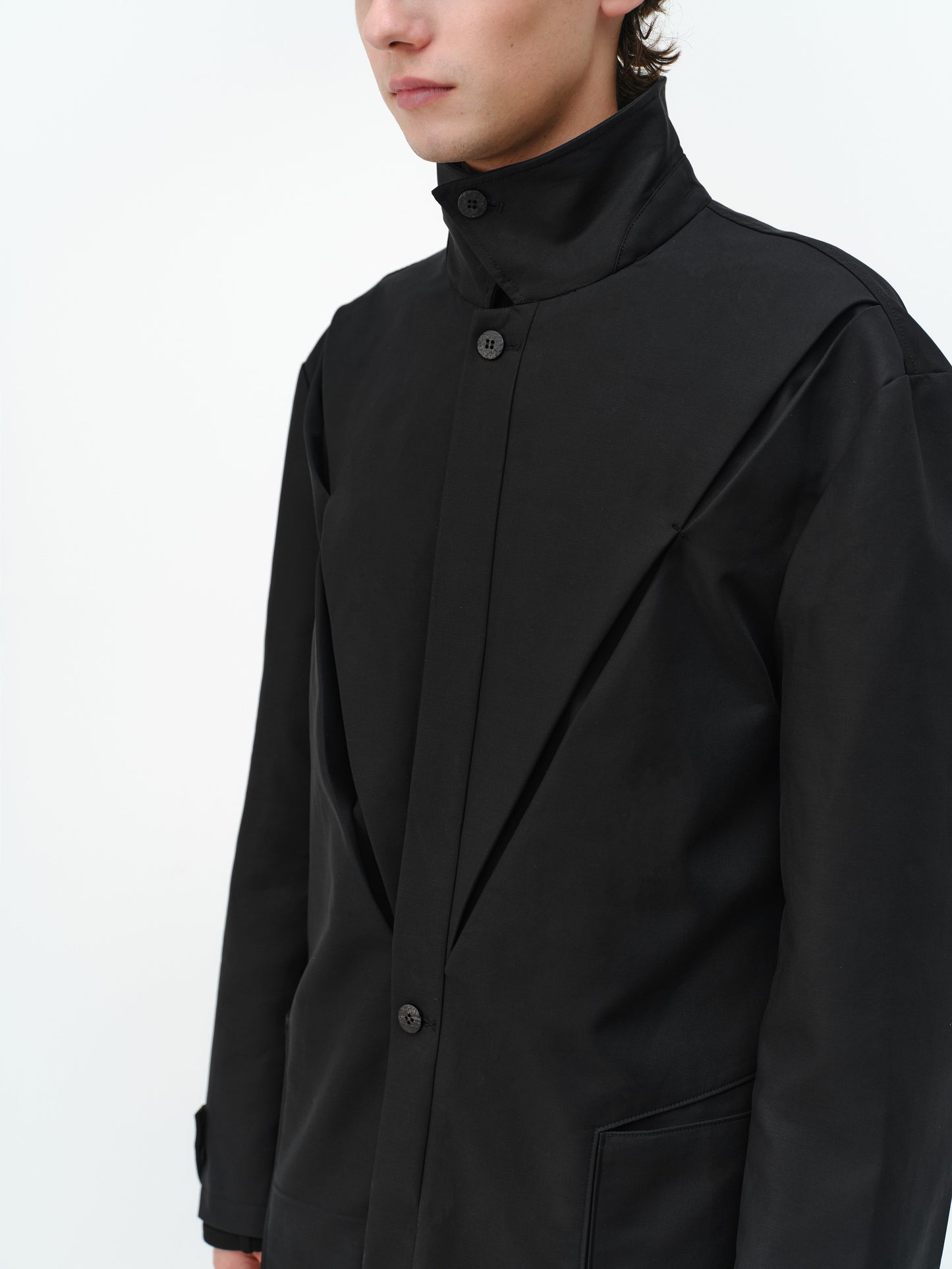 Multi-Shape Collar Coat