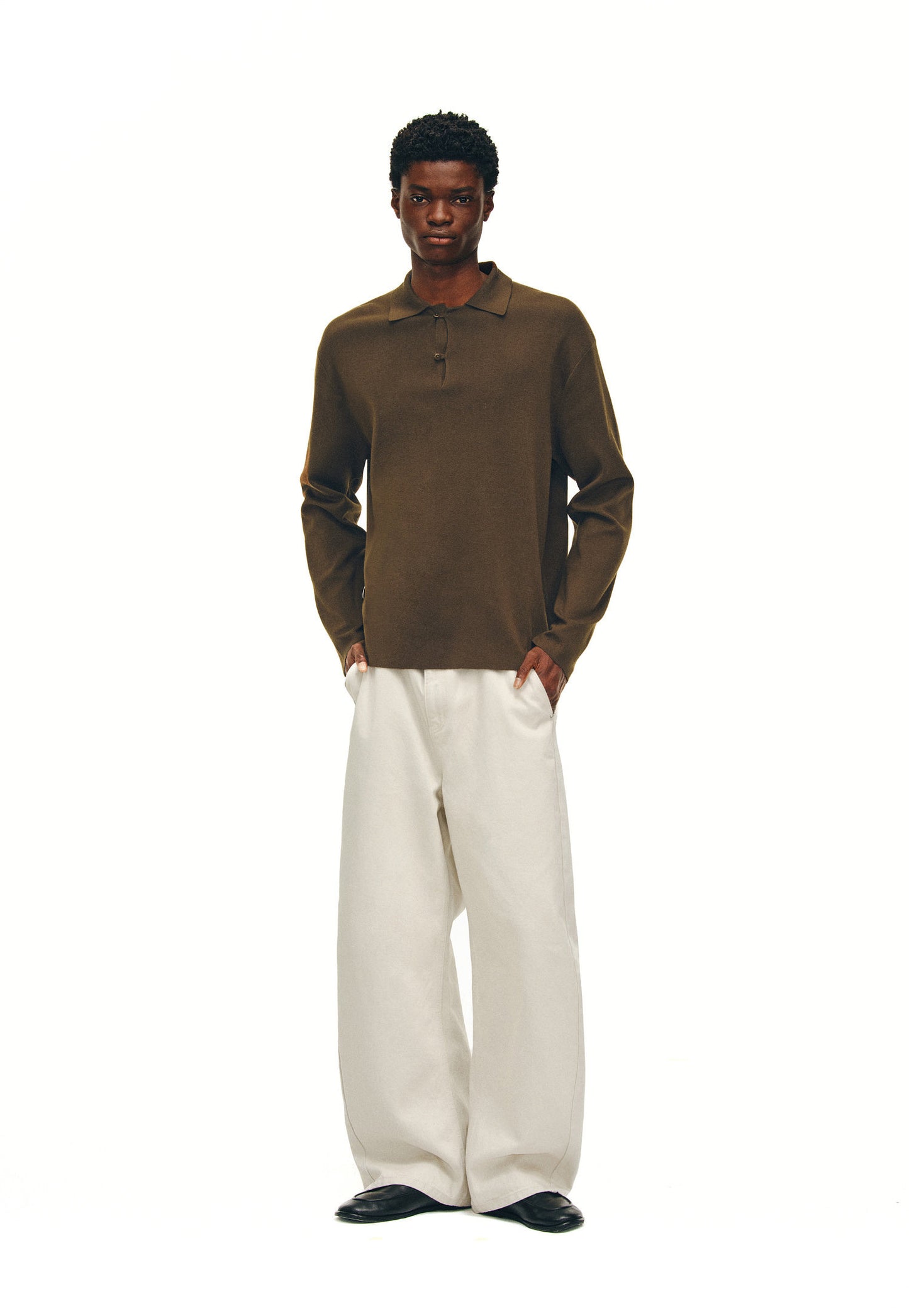 Simple Wool Knit Shirt