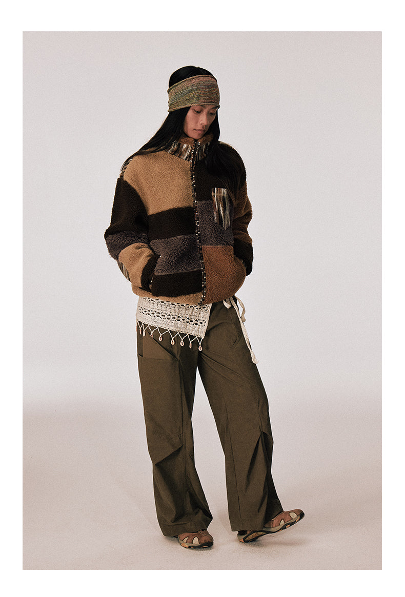 Lambswool Stand Collar Jacket