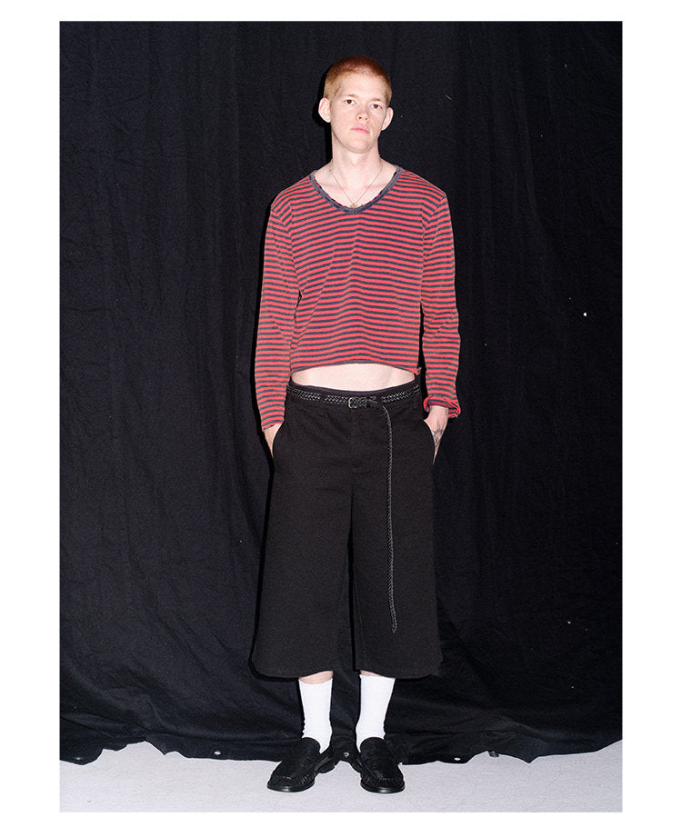 Cotton Straight-Leg Shorts