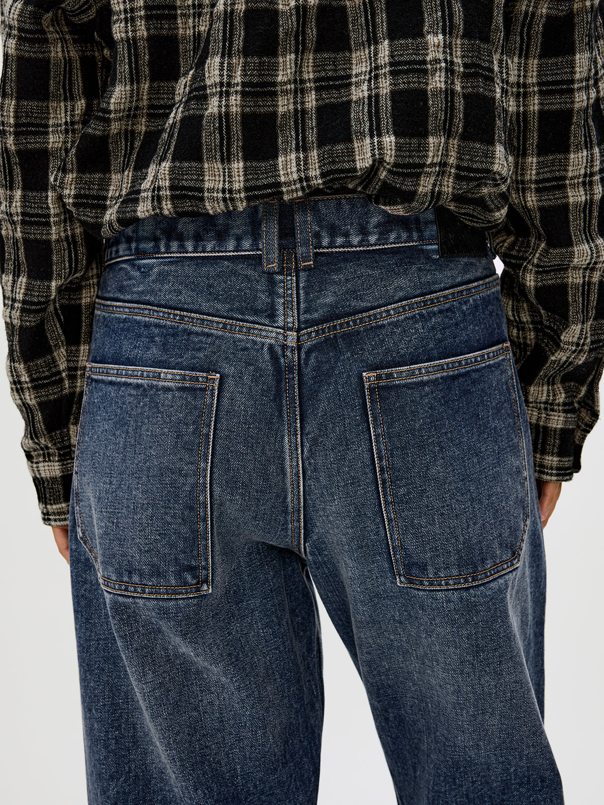 Cotton Twill Straight Leg Jeans