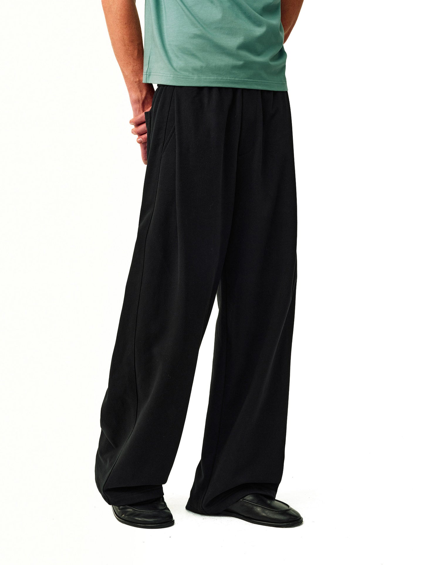 Side-Pleated Sweatpants