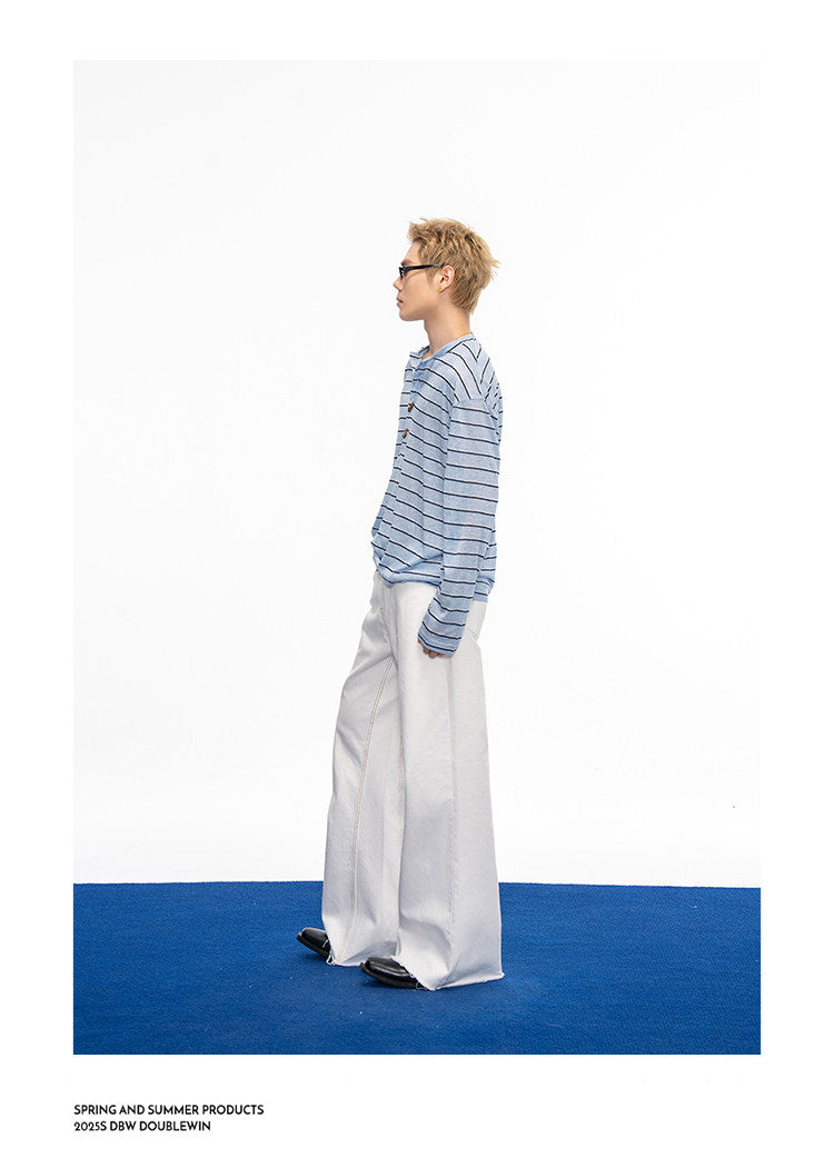 Denim Pants with Fringes