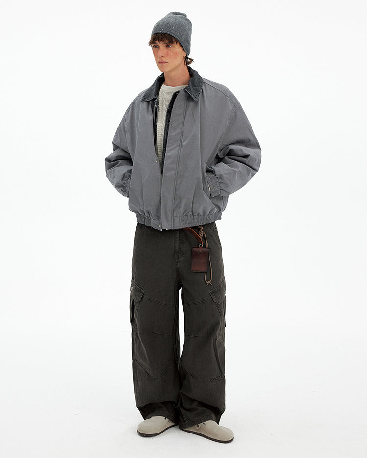 Faux Two-Piece Cotton Jacket