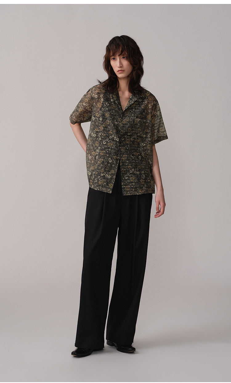 Cuban-Collar Floral Shirt