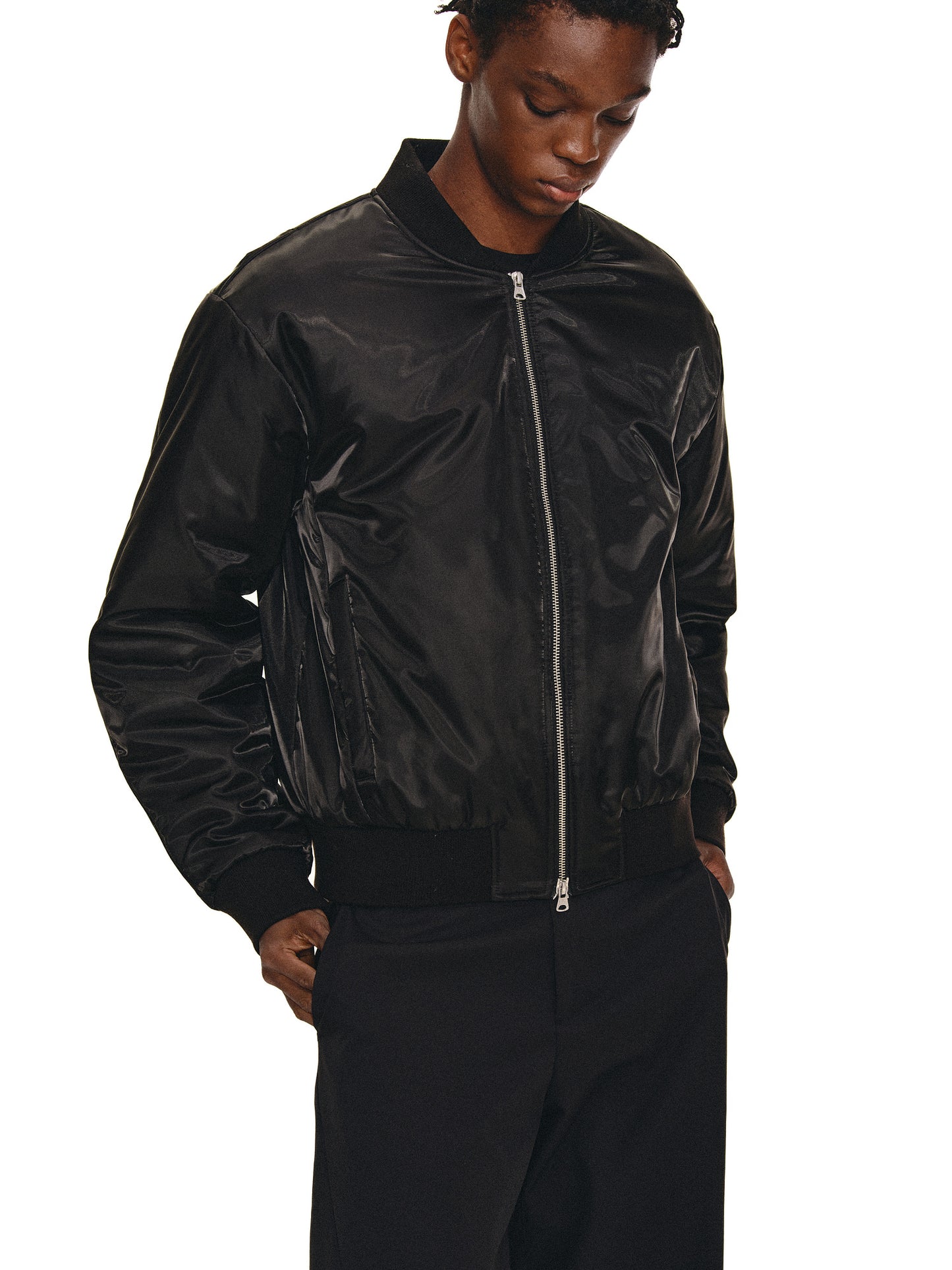 Glossy Bomber Jacket