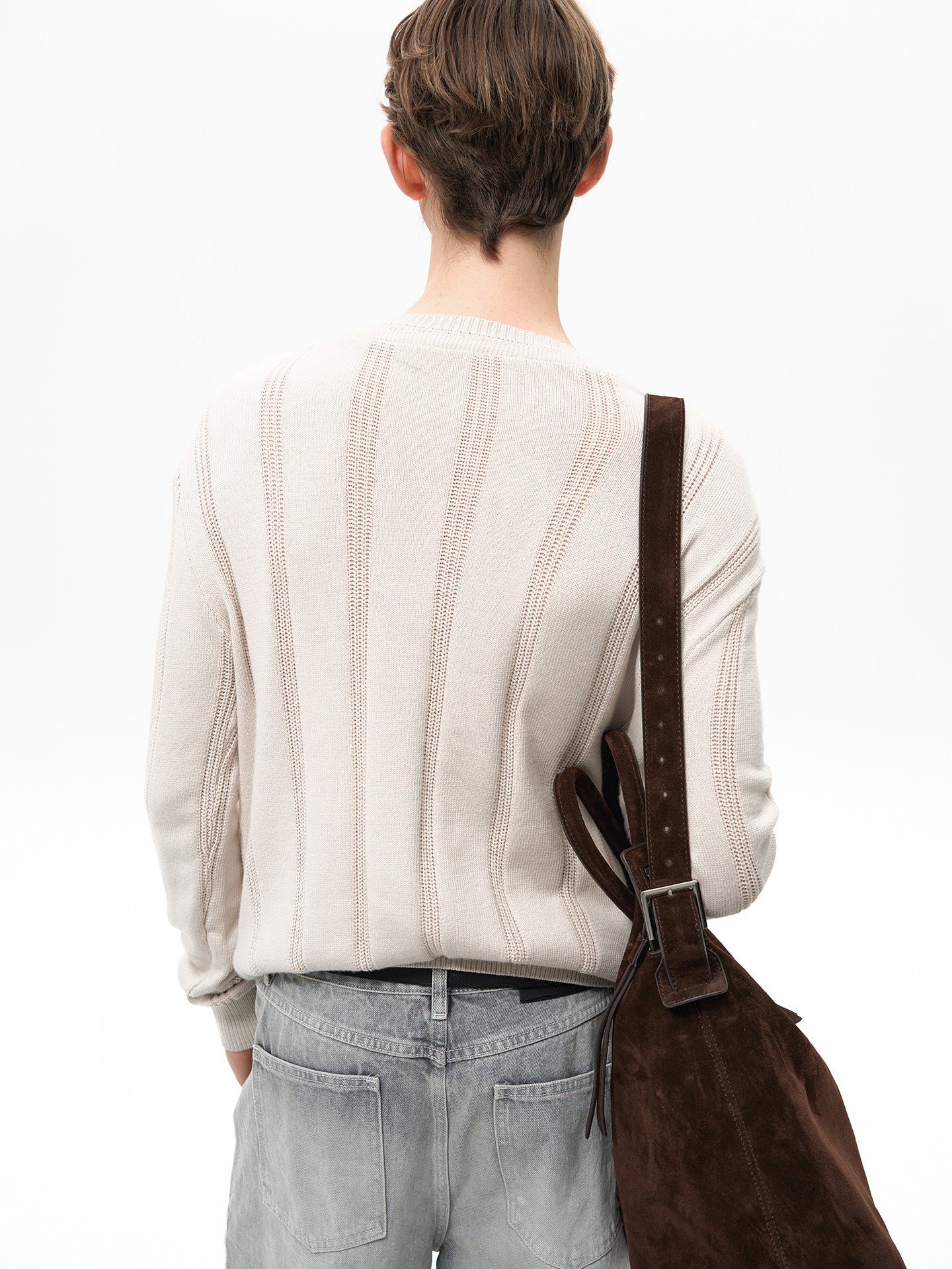 Double-Layer Faux Two-Piece Knit