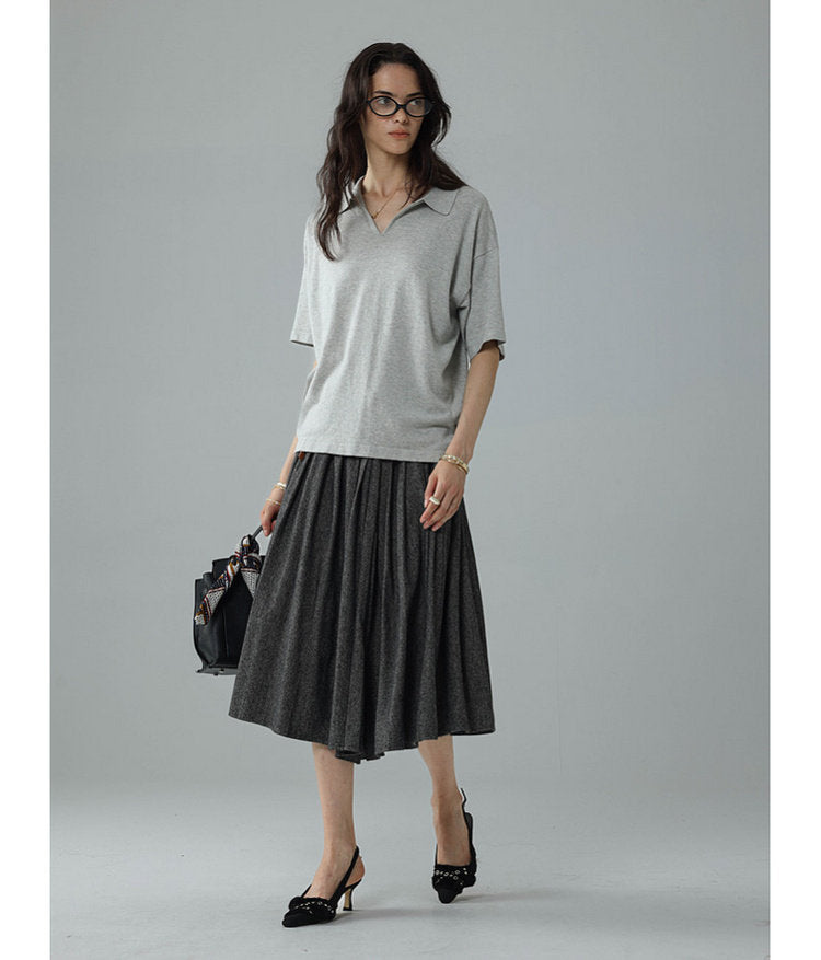 Small V-neck polo shirt