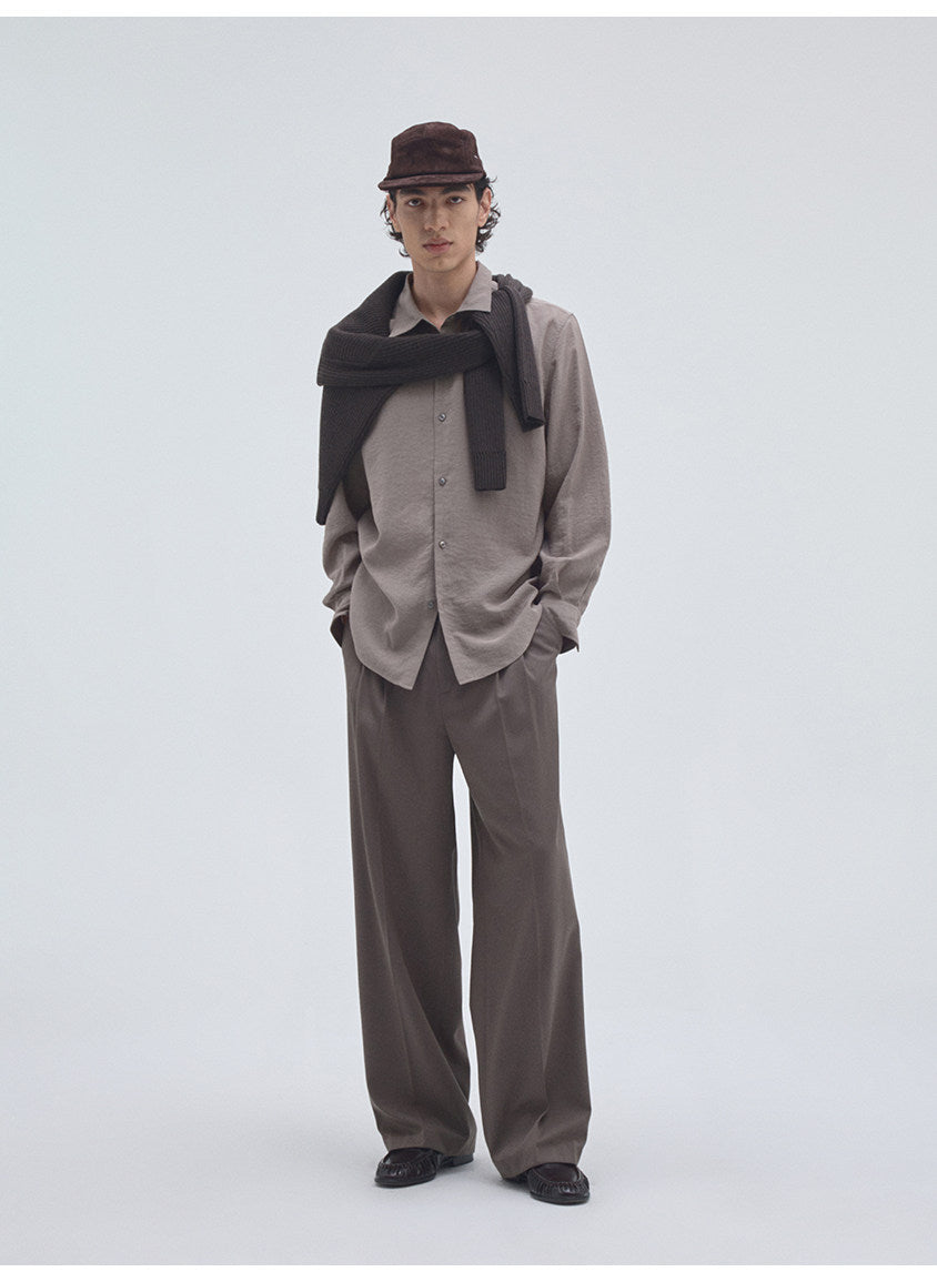 Lightweight Square-Collar Casual Shirt