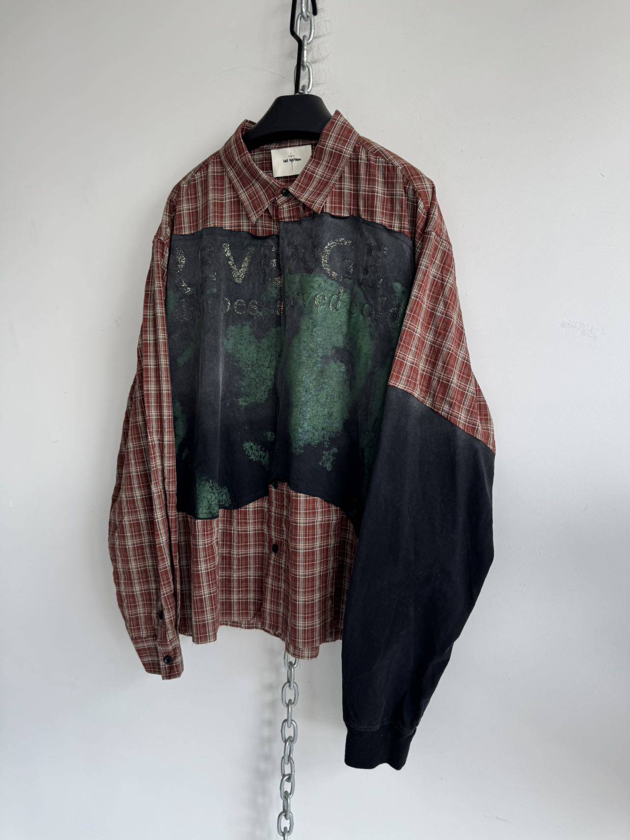Patchwork Check Print Shirt