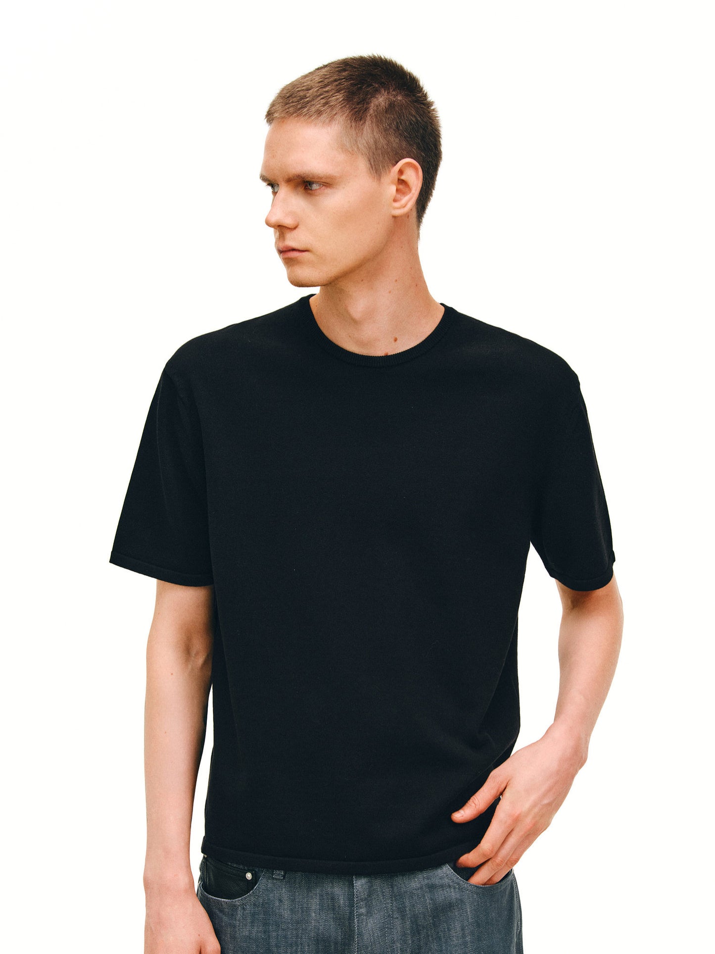 Cotton-Mulberry Silk T-Shirt