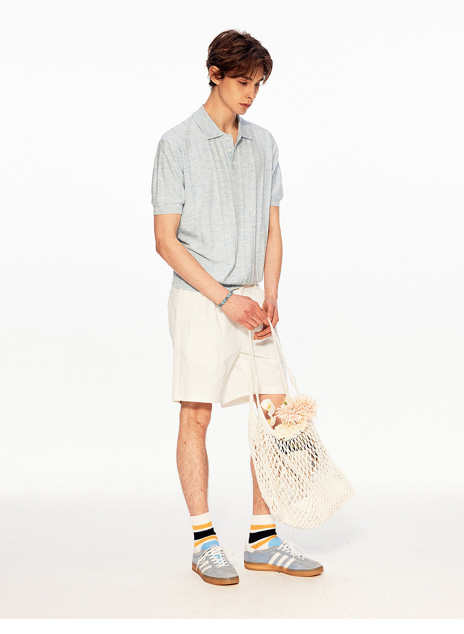 Breathable Knit Polo Shirt