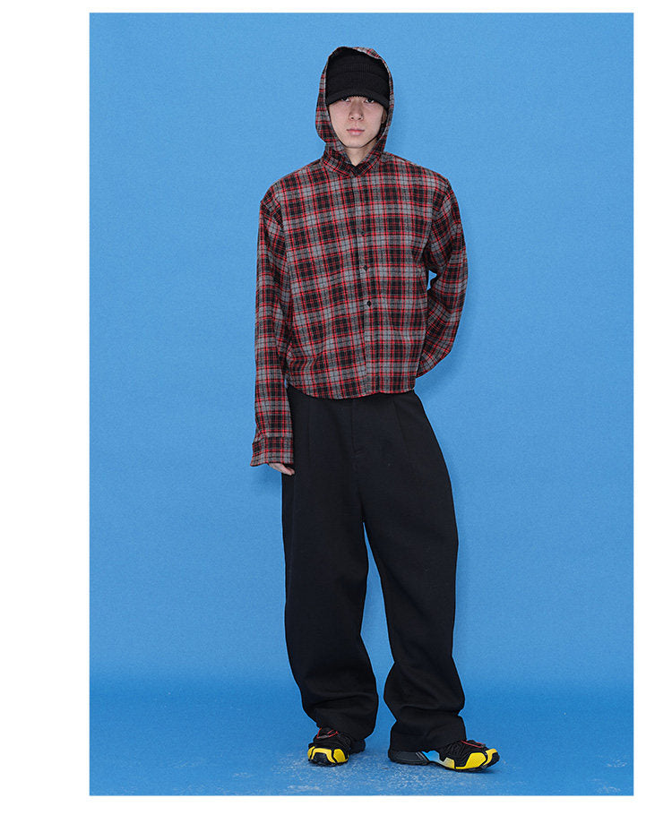 Brushed Short Hooded Shirt