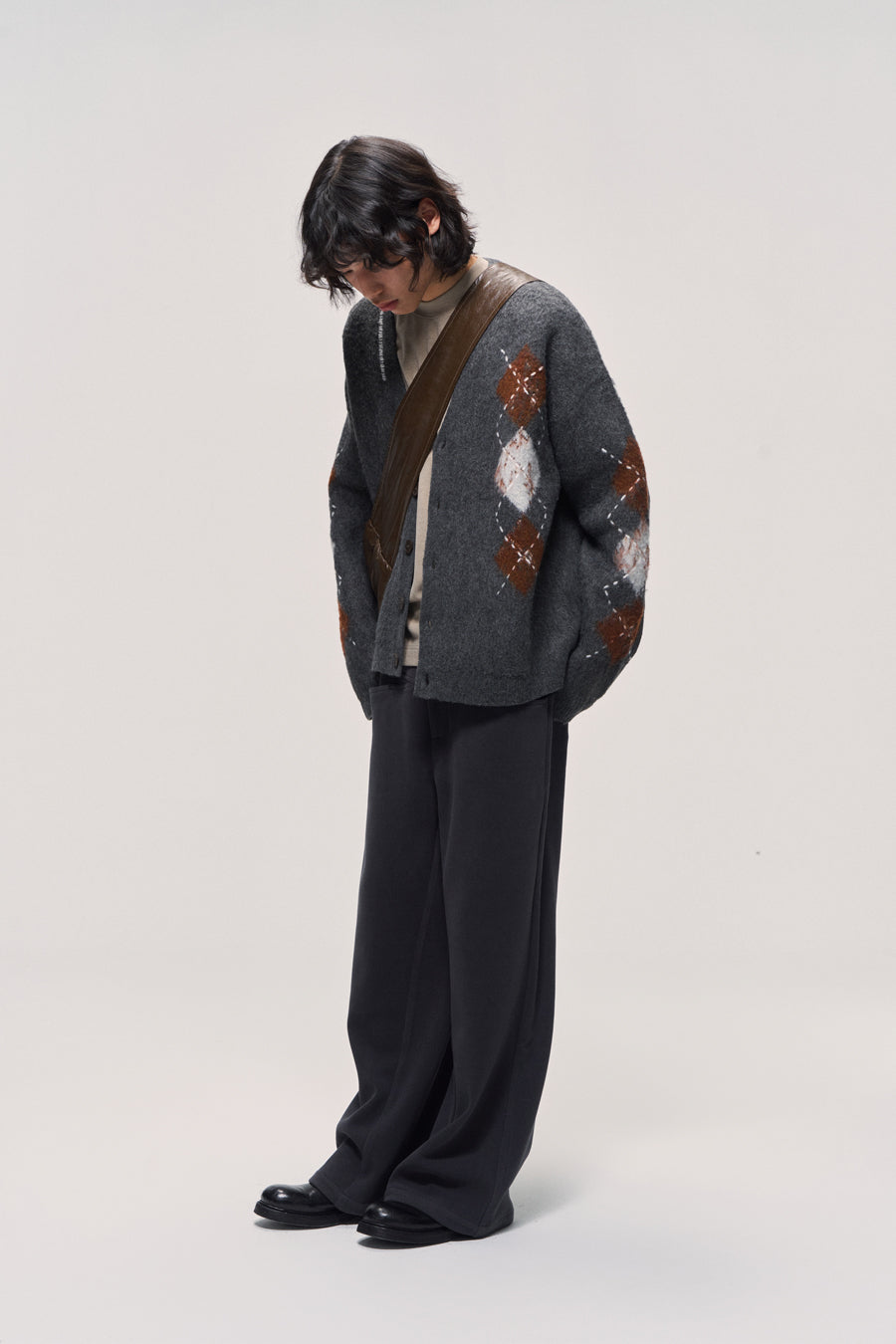 Hand-Stitched V-Neck Cardigan