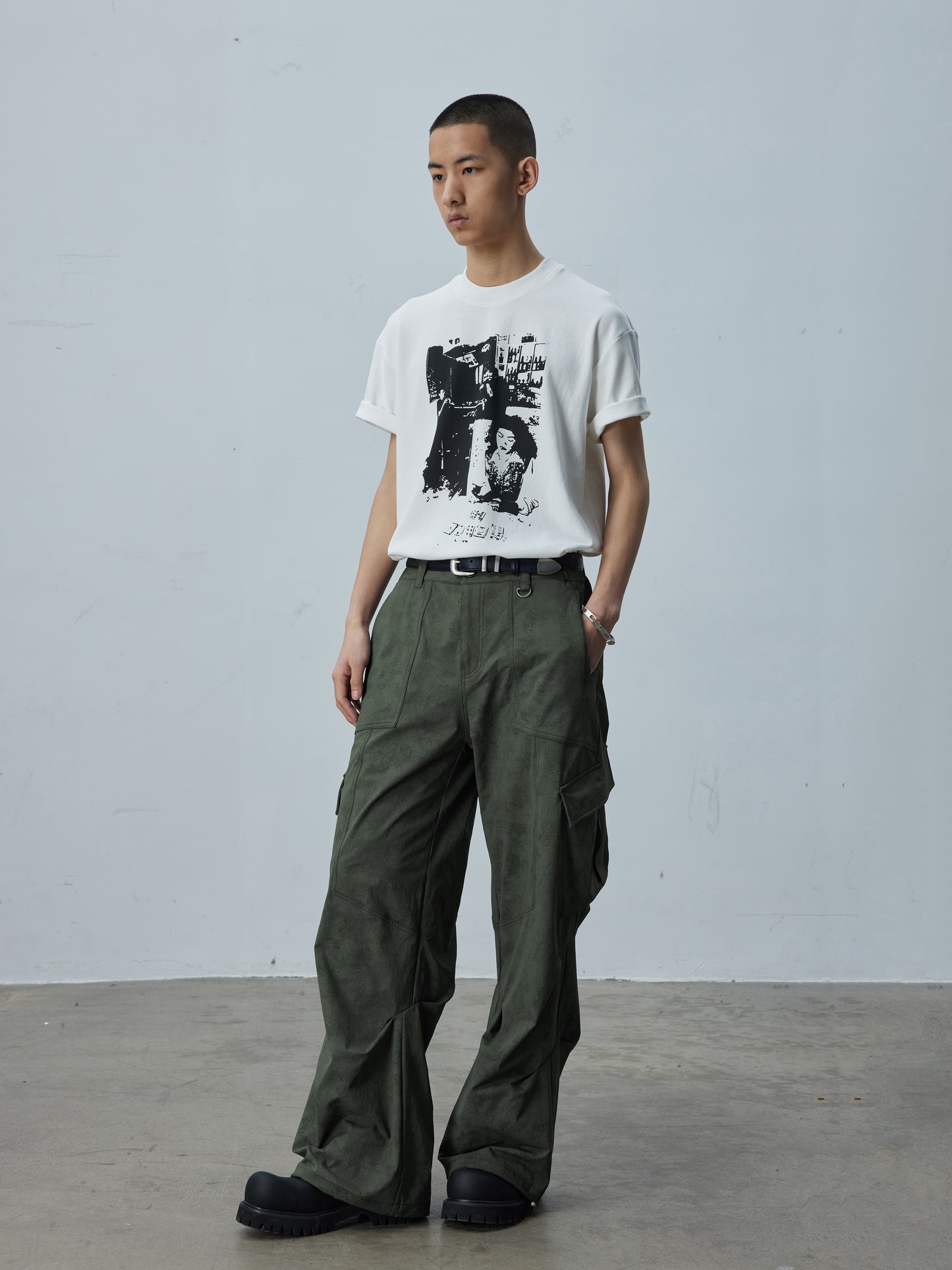 Draped Cargo Pants