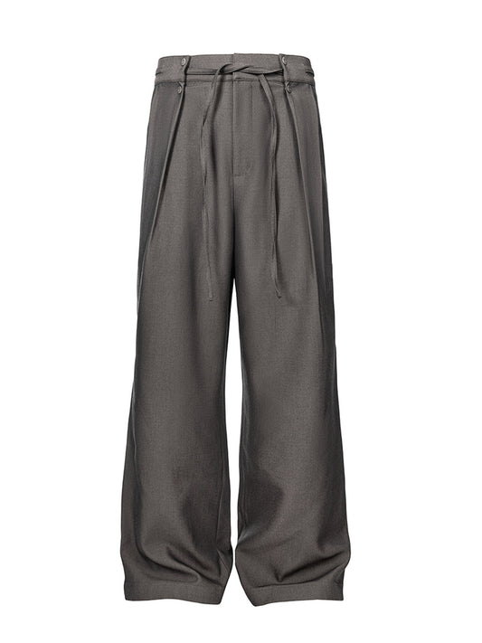 Wool-Blend Casual Pants