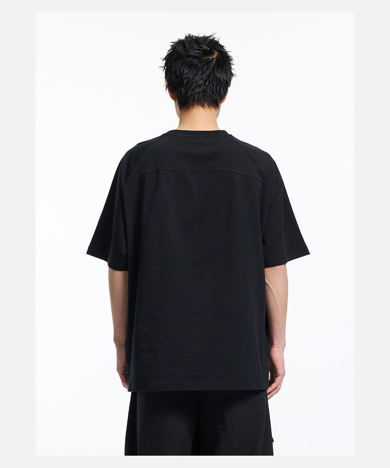 Sports-Style Mesh Patchwork T-Shirt