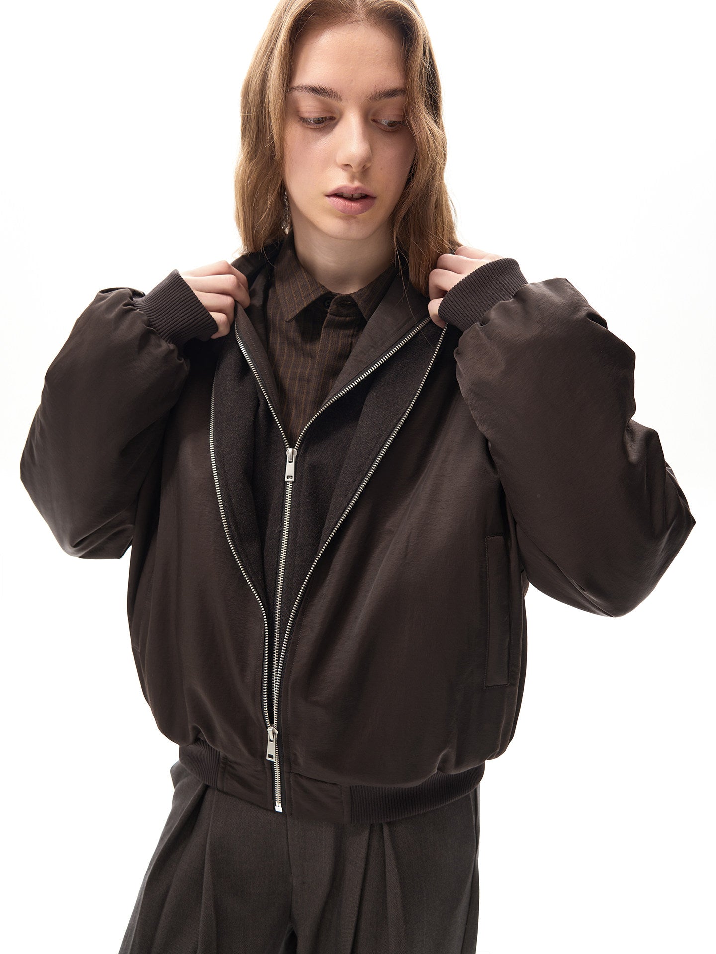 Double Zipper Cotton Pad Jacket