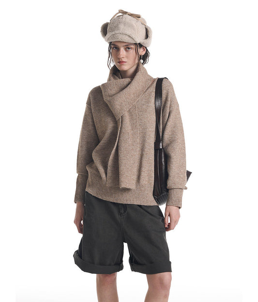 Pullover Scarf Sweater