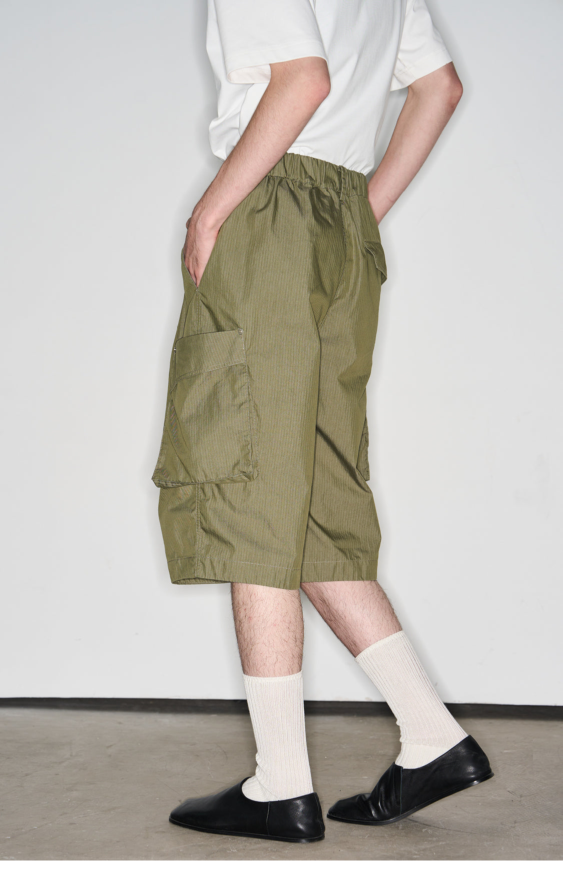 Herringbone Pattern Workwear Shorts