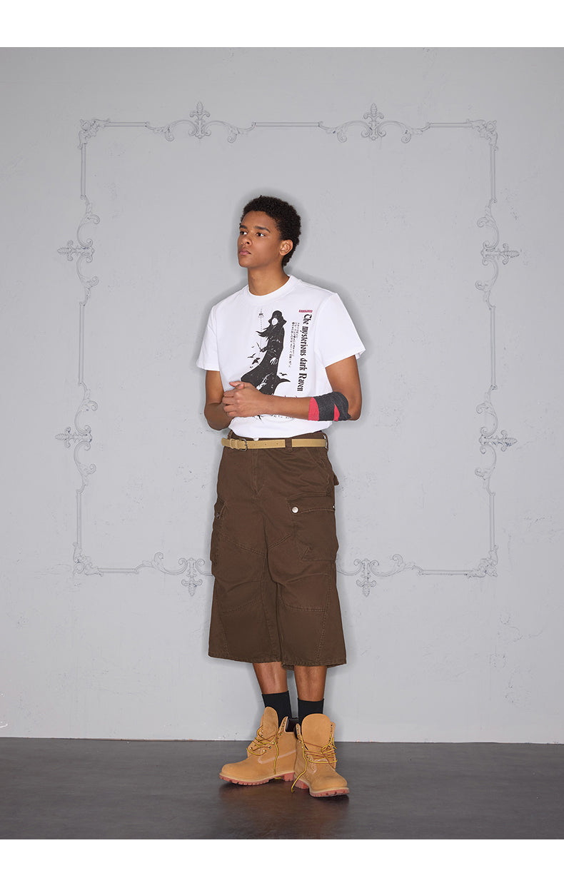 Three-Dimensional Pocket Workwear Shorts